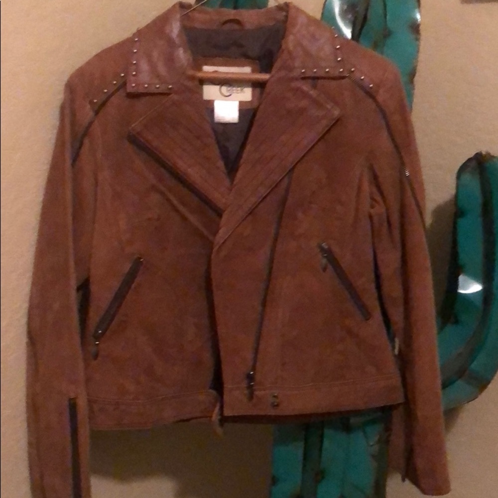 Light brown Cripple Creek Leather Jacket - S